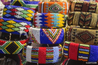Bild på African bright colorful beads bracelets Local market Fashion accessories